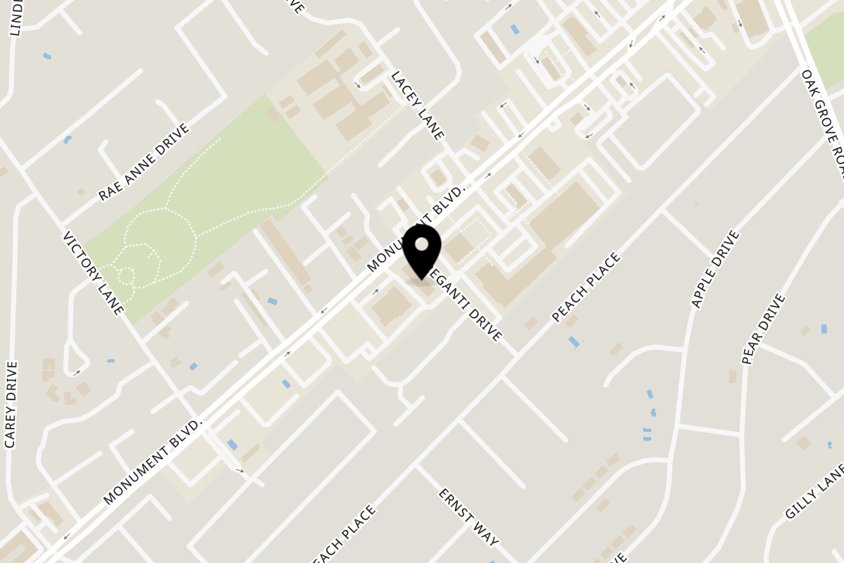 Map showing the location of Ranchero Taqueria on 1099 Reganti Drive in Concord